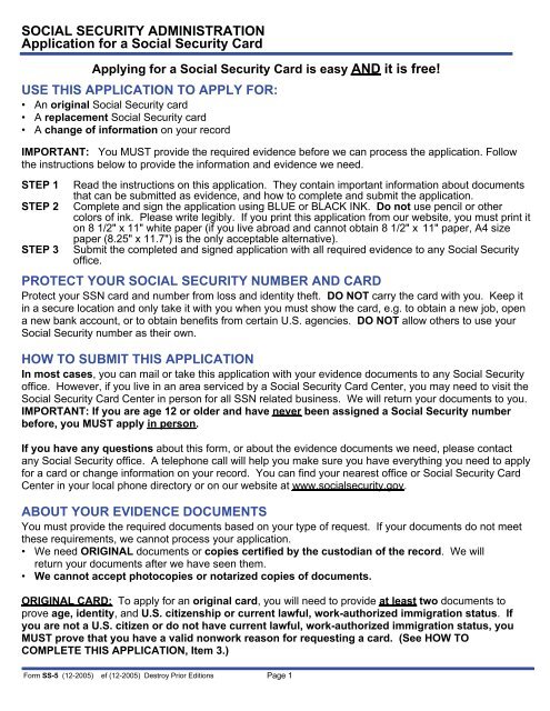 How To Apply For Your Social Security Card