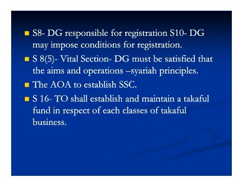 Shariah and legal issues on takaful