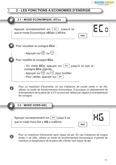 Notice d'Installation, d'Utilisation de l'appareil et Bon de garantie