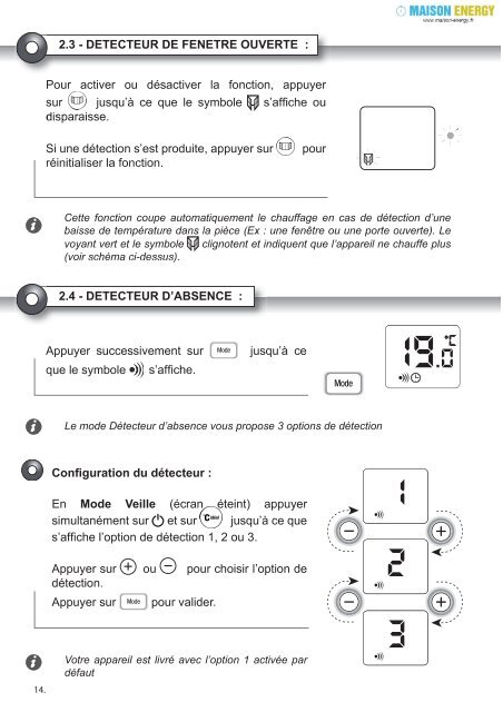 Notice d'Installation, d'Utilisation de l'appareil et Bon de garantie