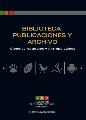 Untitled - Fundación de Historia Natural Félix de Azara