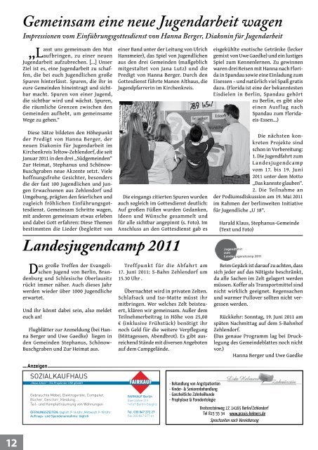 Juni / Juli / August 2011 - Evangelische Kirchengemeinde Schönow ...