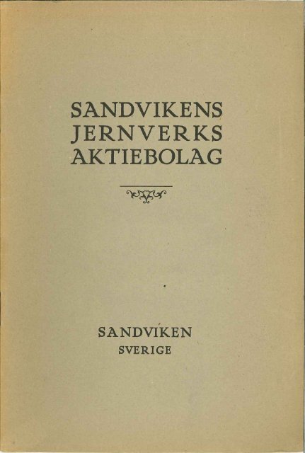 Sandvikens Jernverks AB, 1924