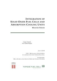 integration of solid oxide fuel cells and ... - Ea Energianalyse