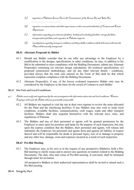 standard form of bidding documents for epc/turnkey - Pakistan ...