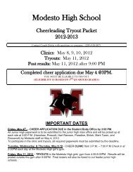 Cheer Tryout Packet2012-2013 - Modesto City Schools