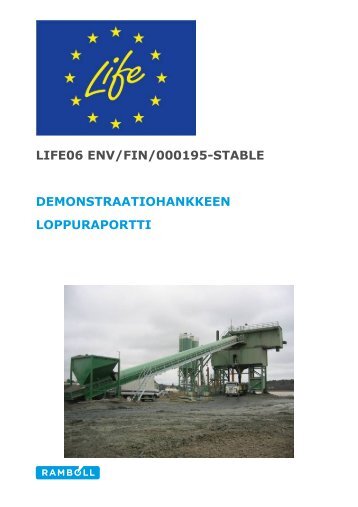 Hankkeen loppuraportti / yhteenvetoraportti (pdf) - Ramboll