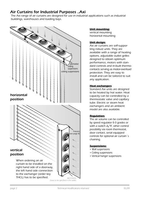 Air Curtains for Industrial Purposes ...Axi - VT Princips