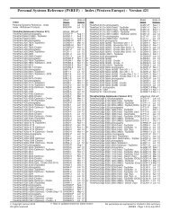 Personal Systems Reference (PSREF) - Index (Western Europe ...