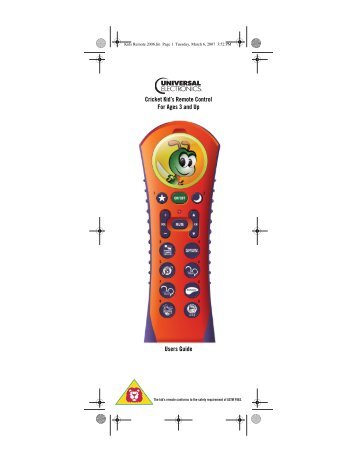 Cricket Kid's Remote - Universal Electronics Remote Control Support