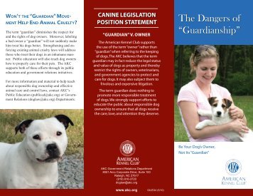 The Dangers of “Guardianship” - American Kennel Club