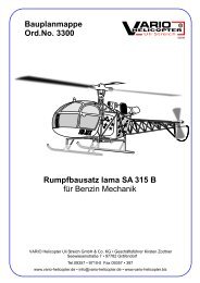 Rumpfbausatz lama SA 315 B - Vario Helicopter