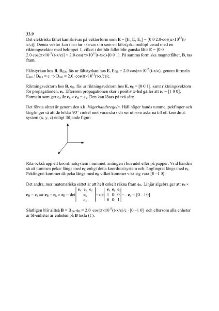 33.9 Det elektriska fältet kan skrivas på ... - Laser Physics, KTH