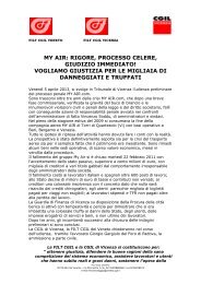 Relazione di accompagnamento al bilancio consuntivo - Filt CGIL ...