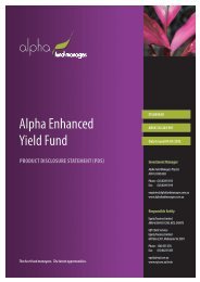 Alpha Enhanced Yield Fund