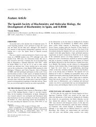 The Spanish Society of Biochemistry and Molecular ... - SEBBM