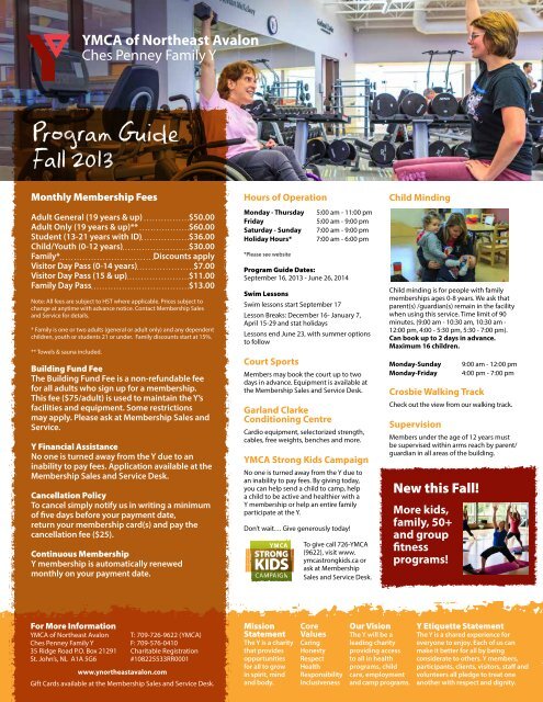 Ches Penney Family Y Program Guide Fall 2013 - the YMCA of ...