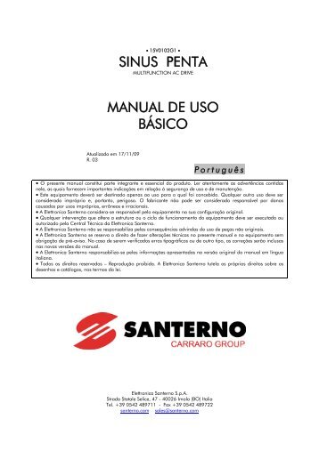 SINUS PENTA MANUAL DE USO BÃSICO - Santerno