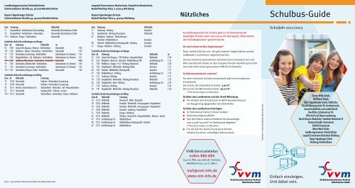 VVM-Schulbusguide 2012 Landkreis