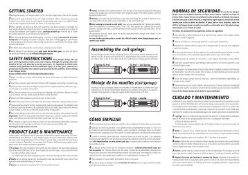 GETTING STARTED PRODUCT CARE & MAINTENANCE ... - Kangoo