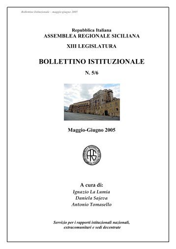 Bollettino n. 005 del 31/05/2005 - Assemblea Regionale Siciliana