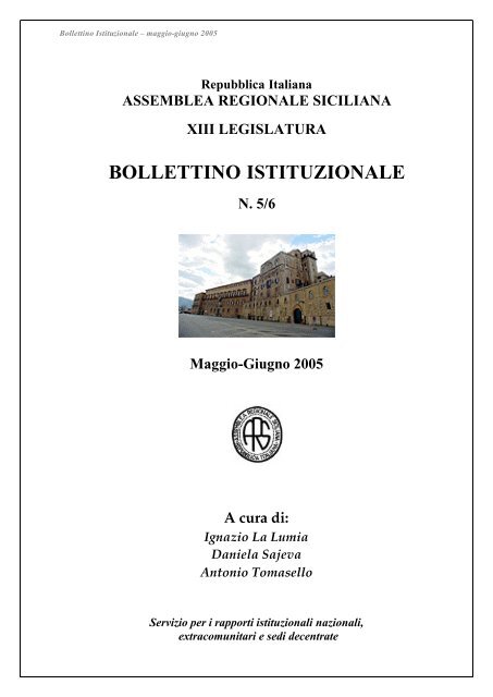 Bollettino n. 005 del 31/05/2005 - Assemblea Regionale Siciliana