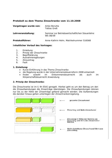 Protokoll Hohn zum Thema Zinsschranke wowo2-1