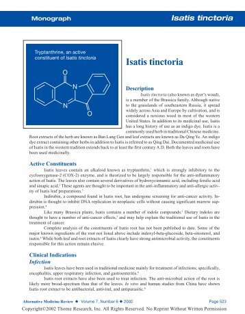 Isatis tinctoria - Thorne Research