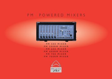 pm seres - powered mixers brochures - Wharfedale Pro