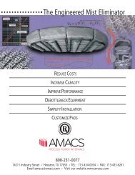 Mesh and Vane Mist Eliminator Brochure - AMACS Process Tower ...