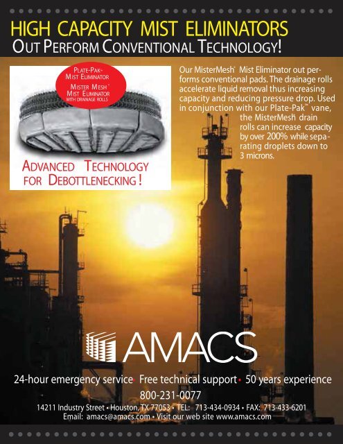 Mesh and Vane Mist Eliminator Brochure - AMACS Process Tower ...