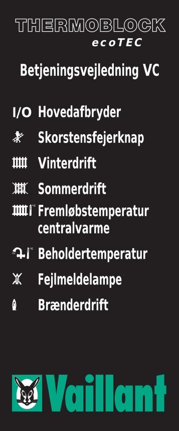 Betjeningsvejledning VC - Vaillant