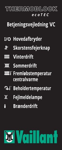 Betjeningsvejledning VC - Vaillant