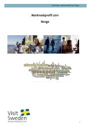 Marknadsprofil 2011 Norge - VisitSweden