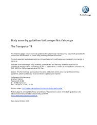 Body assembly guidelines Volkswagen ... - Aufbaurichtlinien