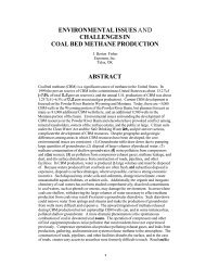 Environmental Issues and Challenges in Coal Bed Methane - IPEC