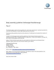 Body assembly guidelines Volkswagen ... - Aufbaurichtlinien