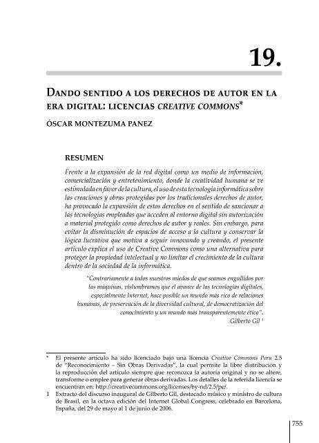 Dando sentido a los derechos de autor en la era digital ... - Esan