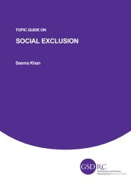 Social Exclusion Topic Guide - GSDRC