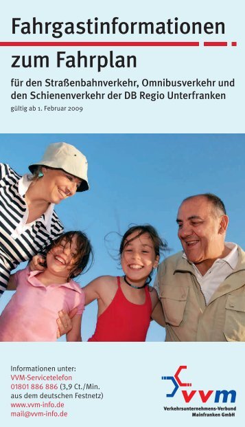 Fahrgastinformationen zum Fahrplan, Linienverzeichnis - VVM