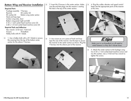 Rhapsody 25e ARF - E-flite