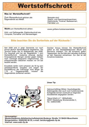 Rufen Sie uns an ! WAB - Bürgertelefon 02602 - Westerwaldkreis ...