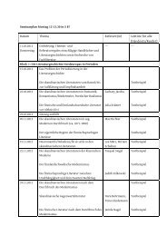 Datum Thema Referent(in) LektÃ¼re fÃ¼r alle (Handouts/Reader)