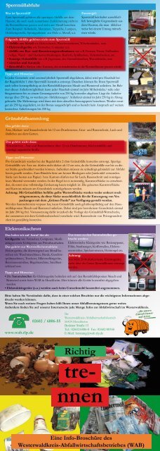 (WAB) nnen Richtig tre - Westerwaldkreis-AbfallwirtschaftsBetrieb