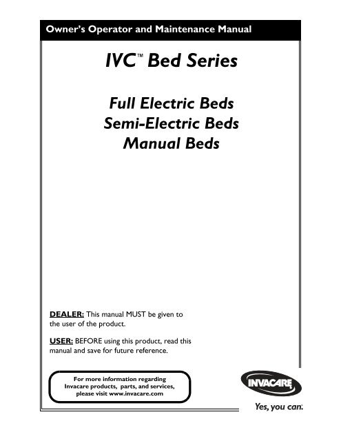 Invacare Semi Electric Bed User Manual (.pdf) - ActiveForever