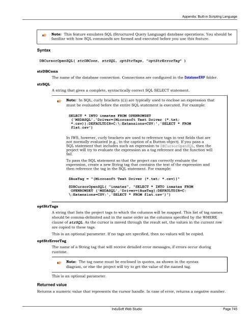 Technical Reference Manual - InduSoft