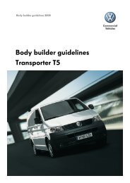 Body builder guidelines Transporter T5 - Aufbaurichtlinien