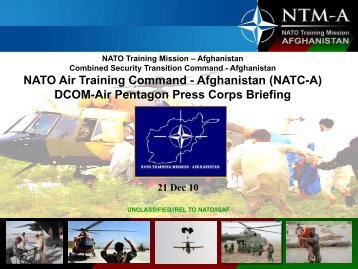 NATO Air Training Command - Afghanistan (NATC-A) DCOM-Air ...