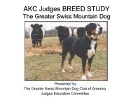 Breed Study Handout - Greater Swiss Mountain Dog Club of America