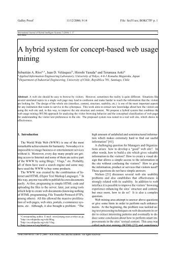 A hybrid system for concept-based web usage mining